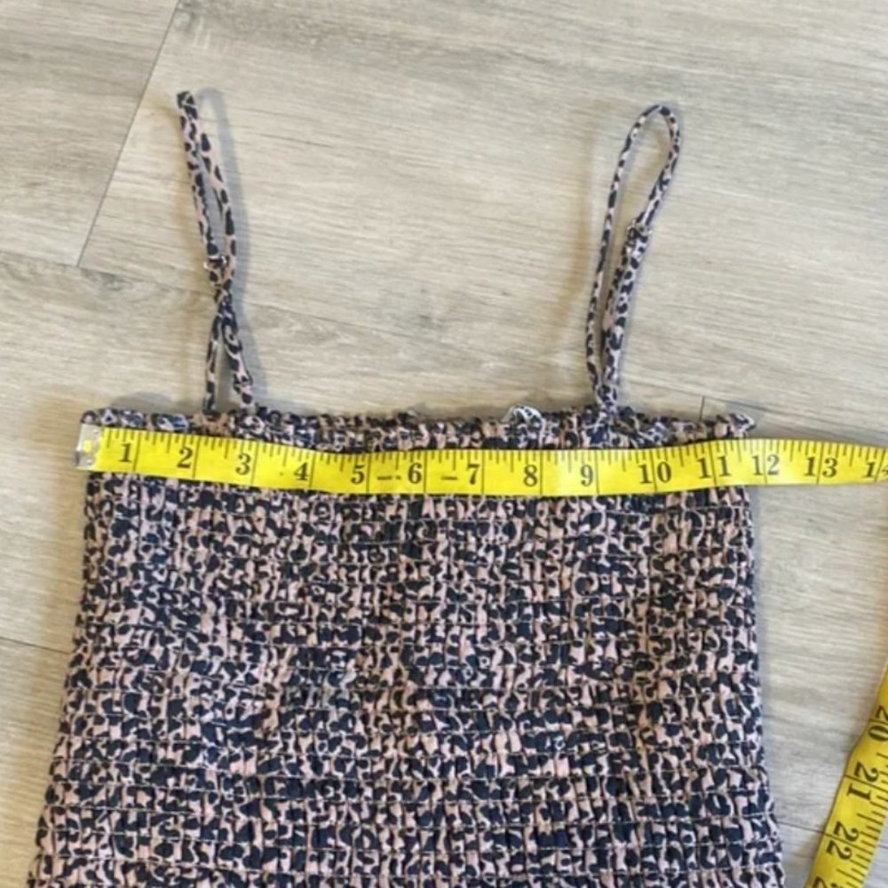 Reformation Rouen Shirred Leopard-Print Dress 6 L… - image 5